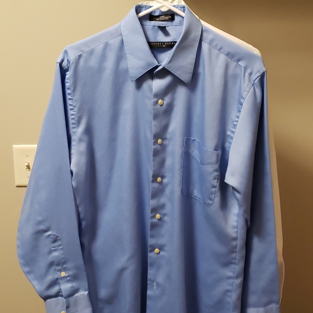 Geoffrey Beene blue shirt